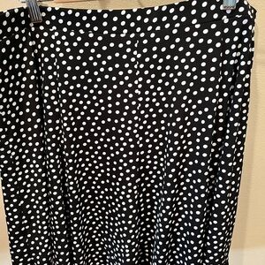 Susan Graver Polka Dot Black and White Skirt